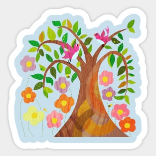 Birds and Bees and Flowers and Trees Sticker